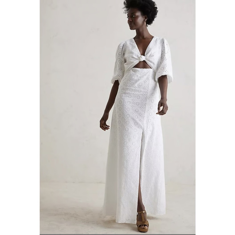 Anthropologie Hutch Eyelet Cutout Maxi Dress